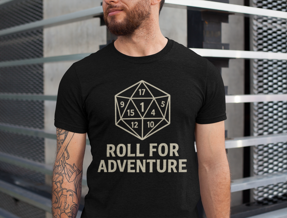 Roll For Adventure D&D Gaming Dice - Unisex classic tee